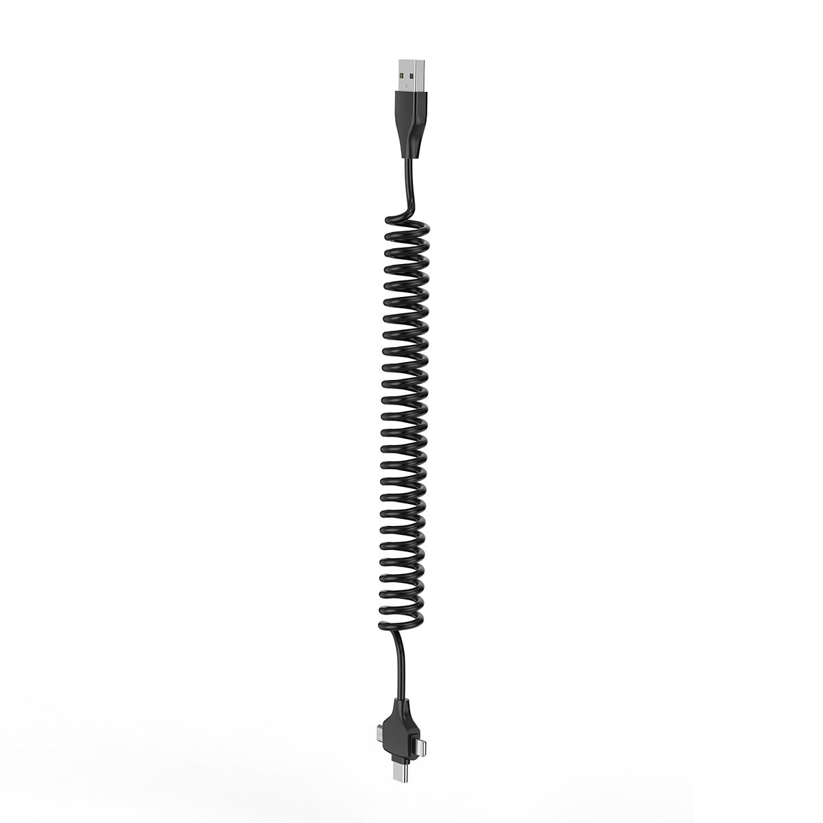 Wiwu Spiral Tasarımlı Micro Type-C ve Lightning 3in1 Spring Spiral Kablo 1m - 2 Wiwu Spiral Tasarımlı Micro Type-C ve Lightning 3in1 Spring Spiral Kablo 1m - 2